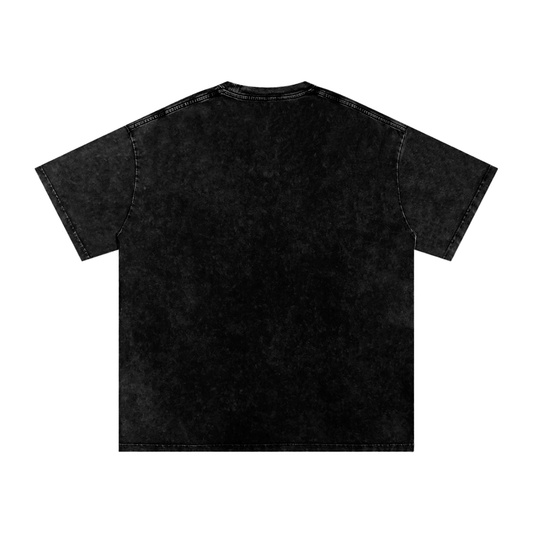 Lit Fitness Snow Washed Oversized Cotton T-Shirt