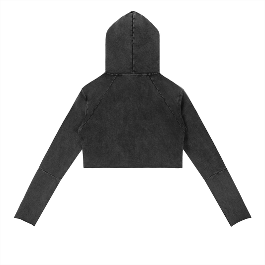 Lit Fitness Vintage Washed Raw Edge Hoodie