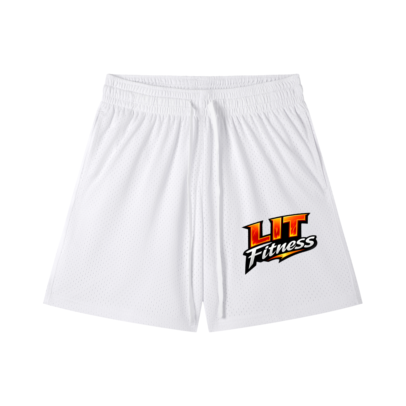 Lit Fitness Mesh Drawstring Shorts