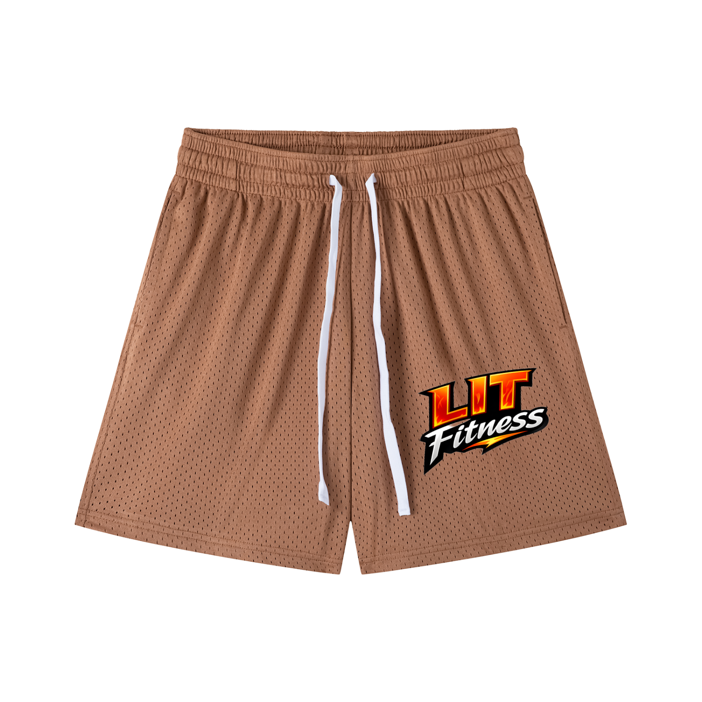 Lit Fitness Mesh Drawstring Shorts