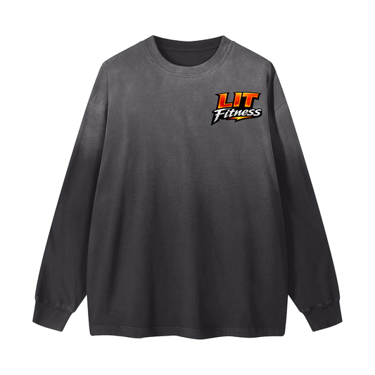 Lit Fitness Gradient Washed Long Sleeve T-Shirt