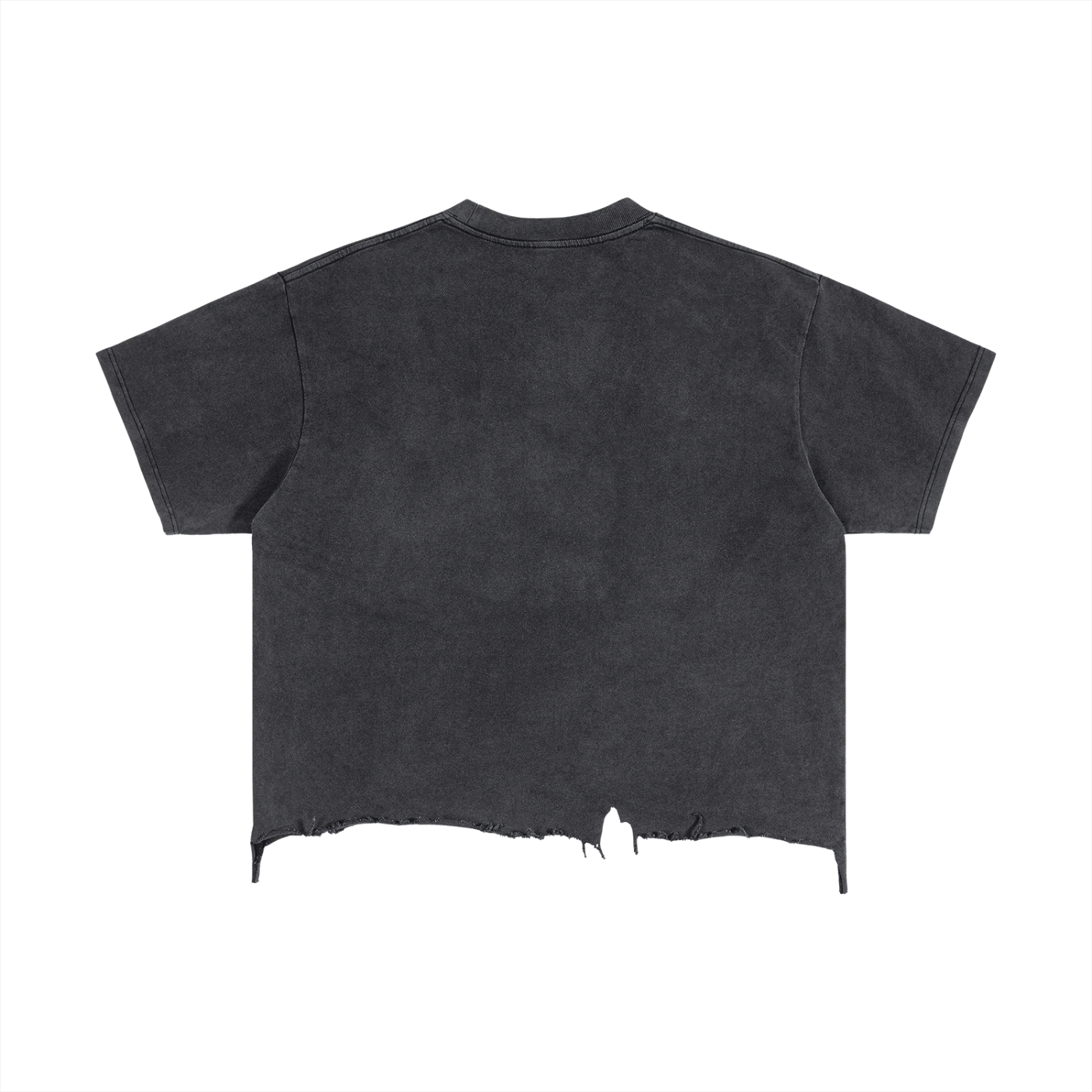 Lit Fitness Vintage Wash Boxy Distressed Hem T-Shirt